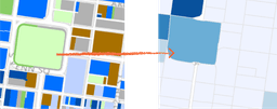 Land use can be easily aggregated to blocks