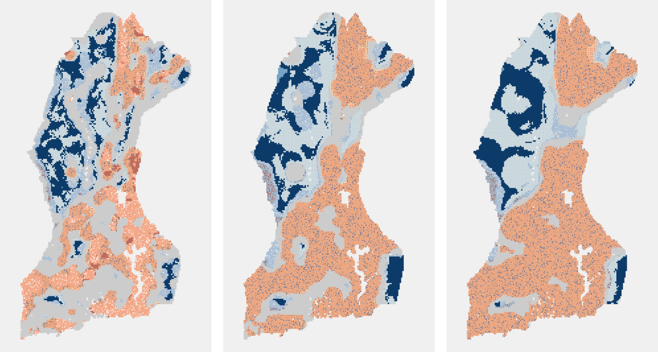 Emerging Hot Spot Analysis with a Range of Neighborhood Distances for Comparison