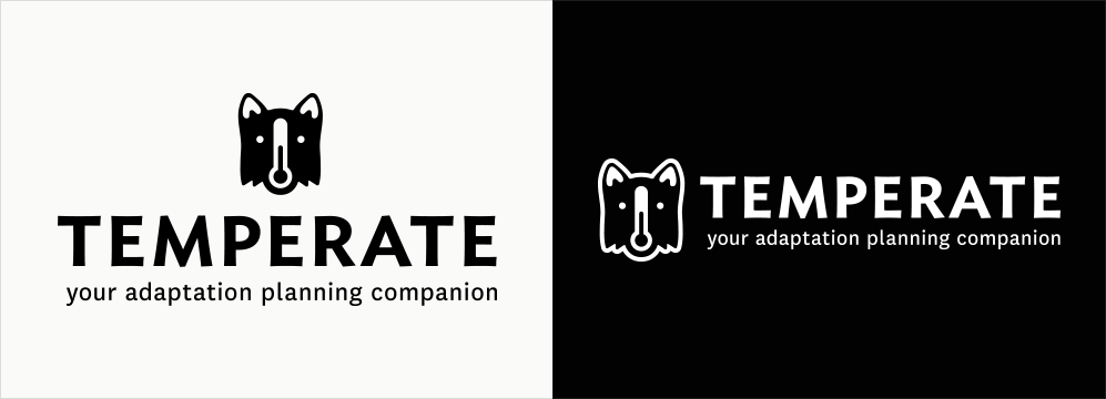 Logo versions on light and dark backgrounds