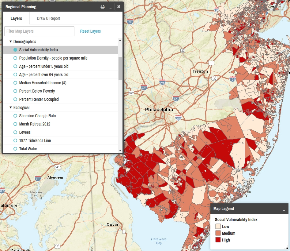 Regional Planning plugin for the Coastal Resilience Geosite Framework