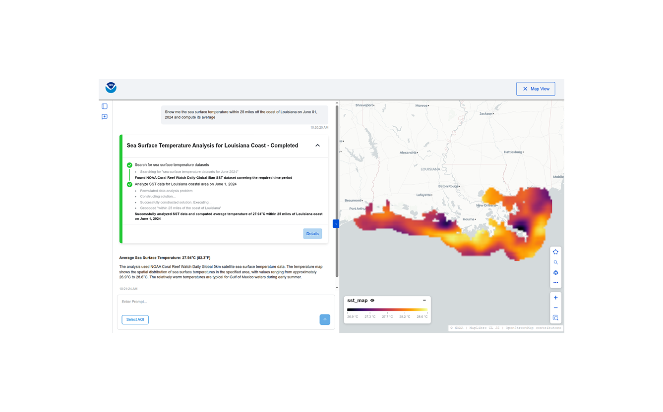 Building Conversational Interfaces for Querying and Analyzing Geospatial Data